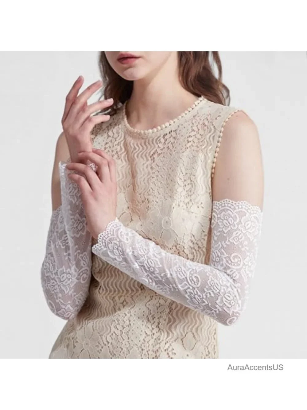 Floral Lace UV Arm Sleeves for Women - 3 Pack